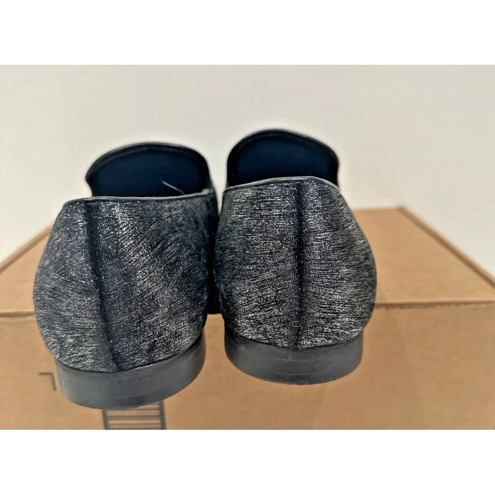 Giorgio Brutini Men Size 9.5M Glitter Shimmer Fabric Smoking Loafers Shoes Black